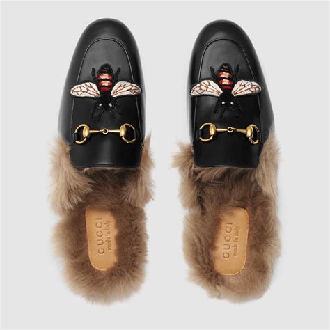 gucci princetown slides|Gucci princetown mules with fur.